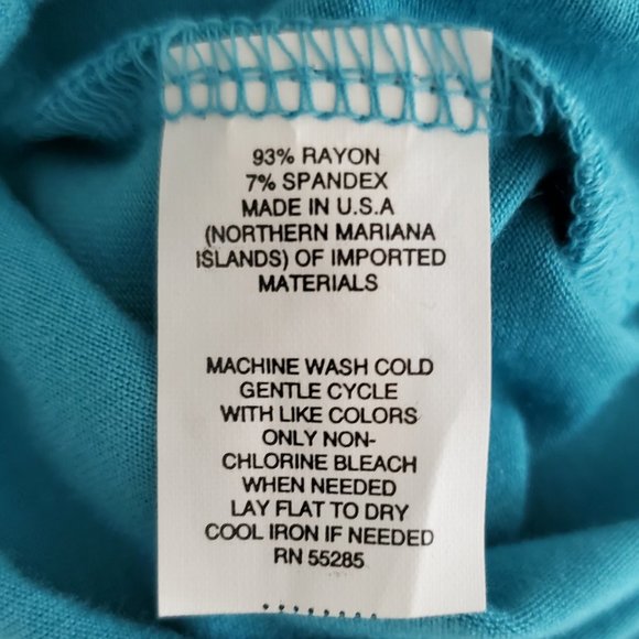 Express Shawl Collar V-neck Empire Waist 3/4 Sleeve Top | NWOT | XS | Teal Blue - Picture 8 of 8